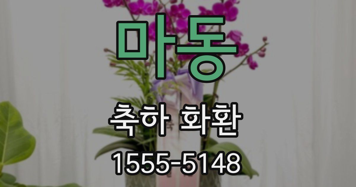 마동 축하 화환