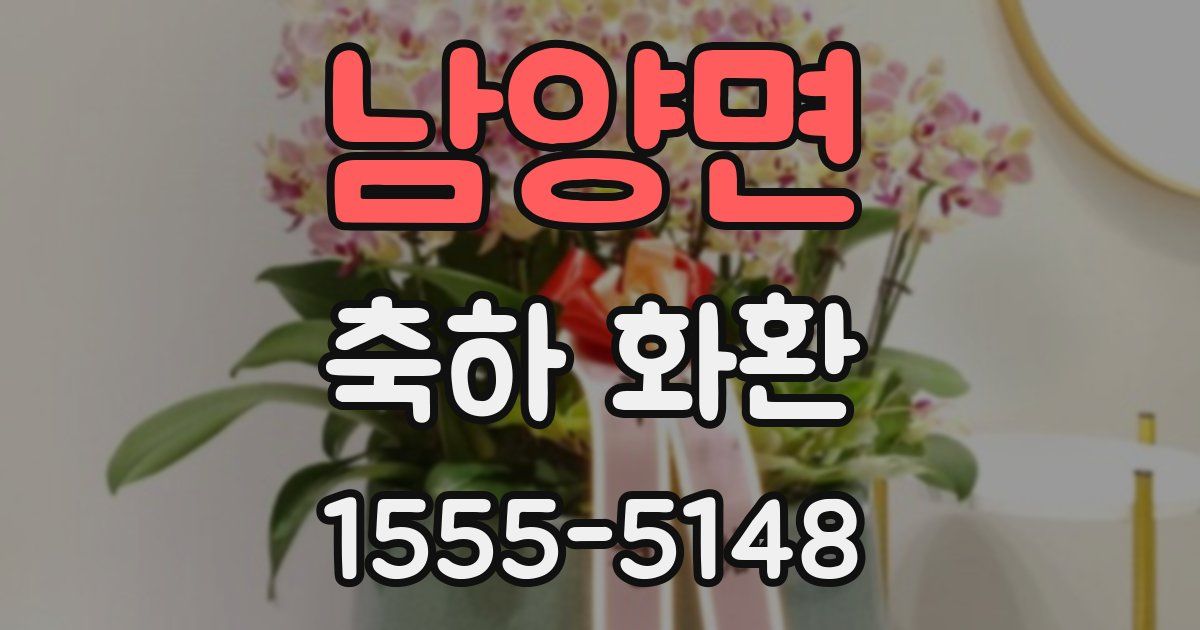 남양면 축하 화환