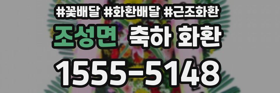 조성면 축하 화환