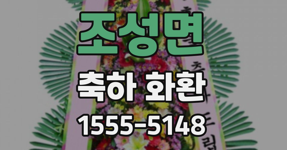 조성면 축하 화환