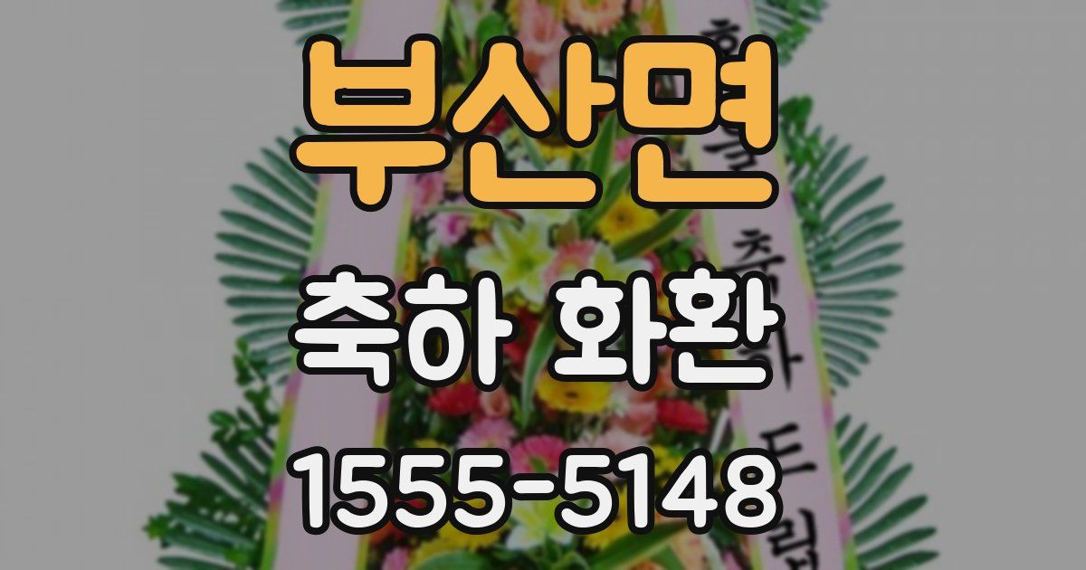 부산면 축하 화환