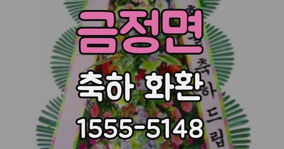 금정면 축하 화환