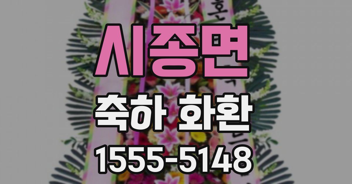 시종면 축하 화환