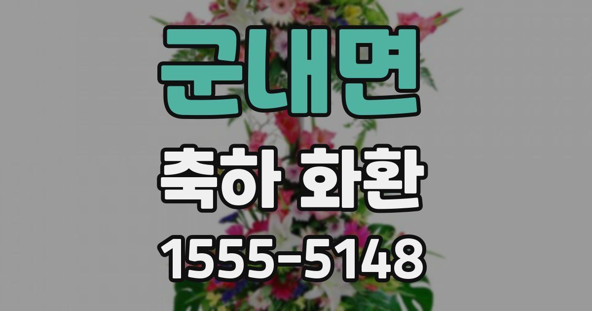 군내면 축하 화환