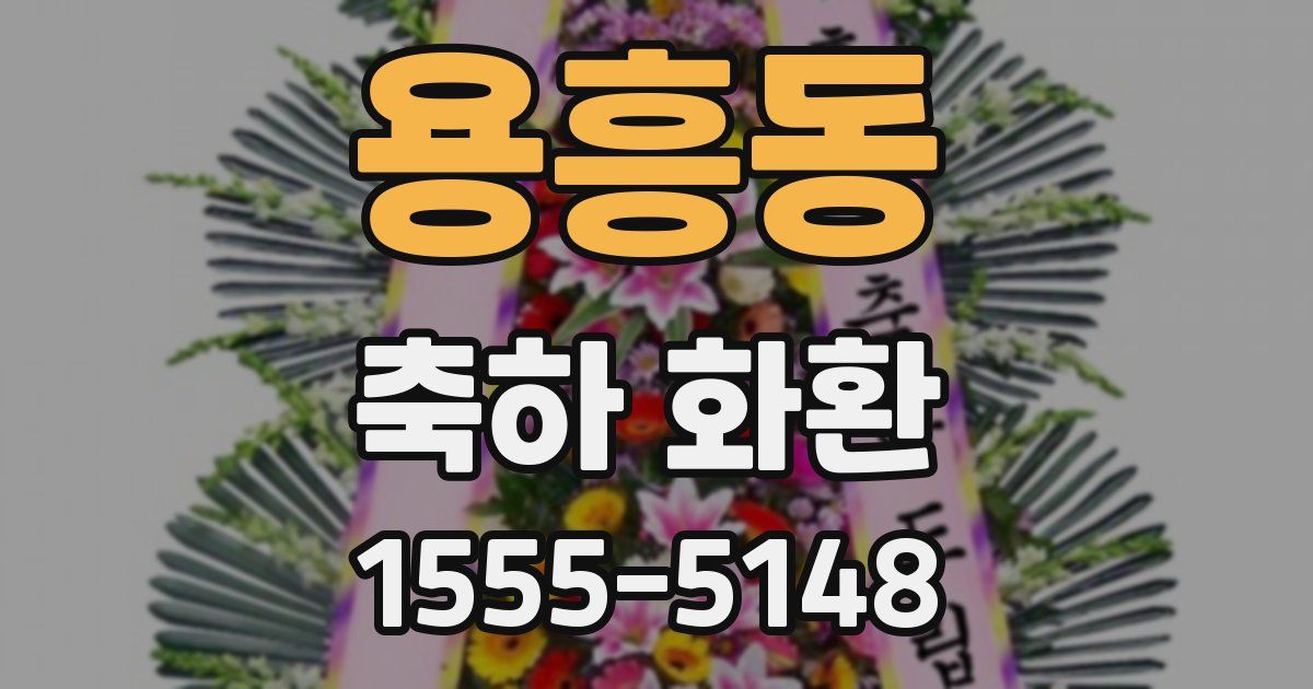 용흥동 축하 화환