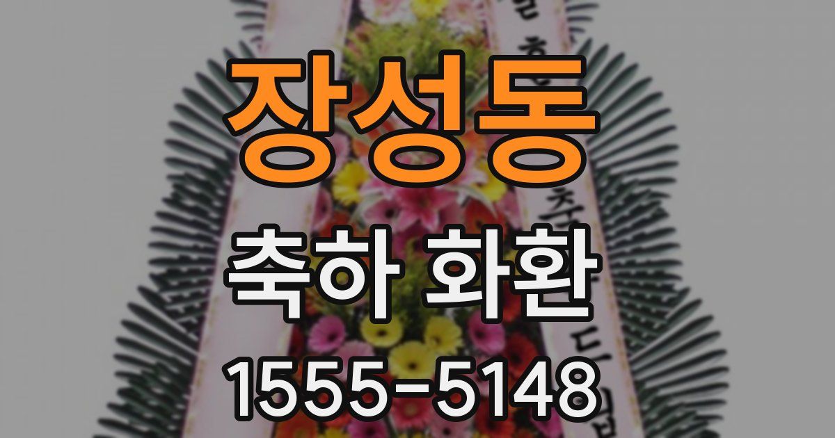 장성동 축하 화환