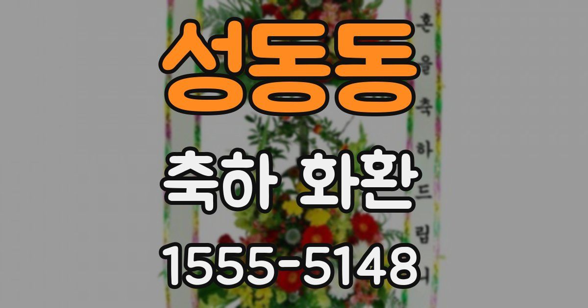 성동동 축하 화환