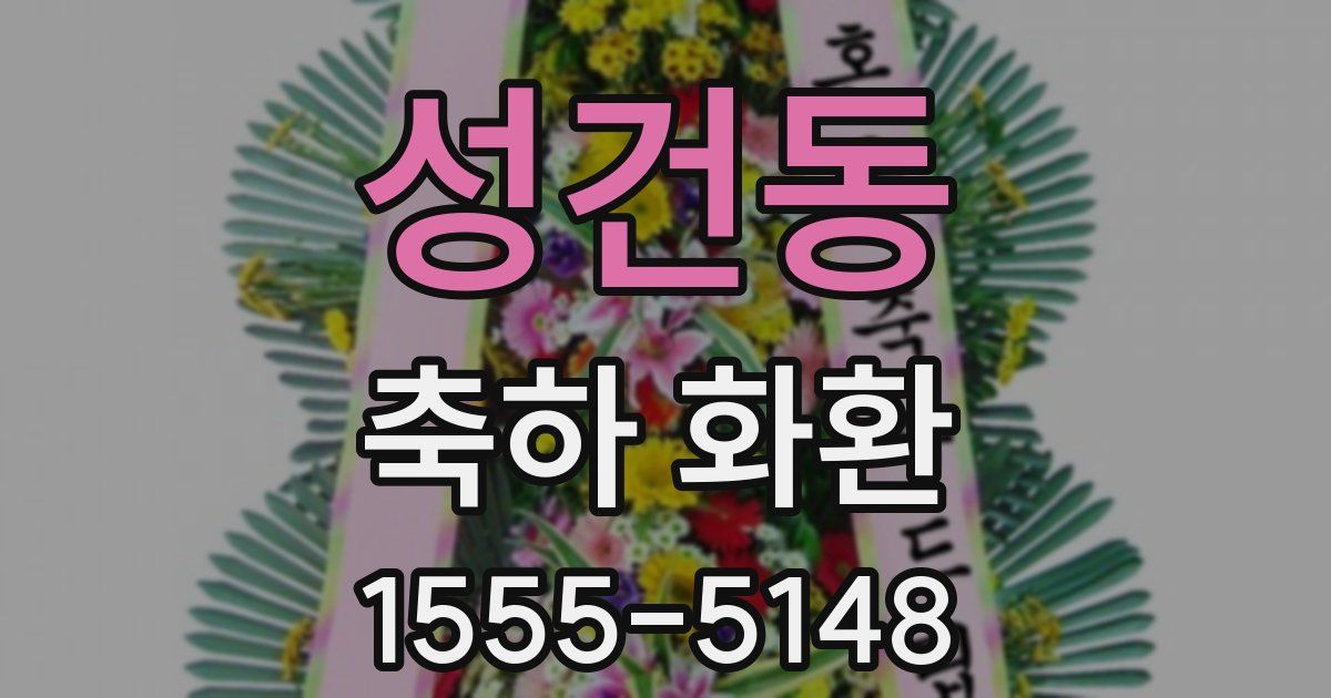 성건동 축하 화환