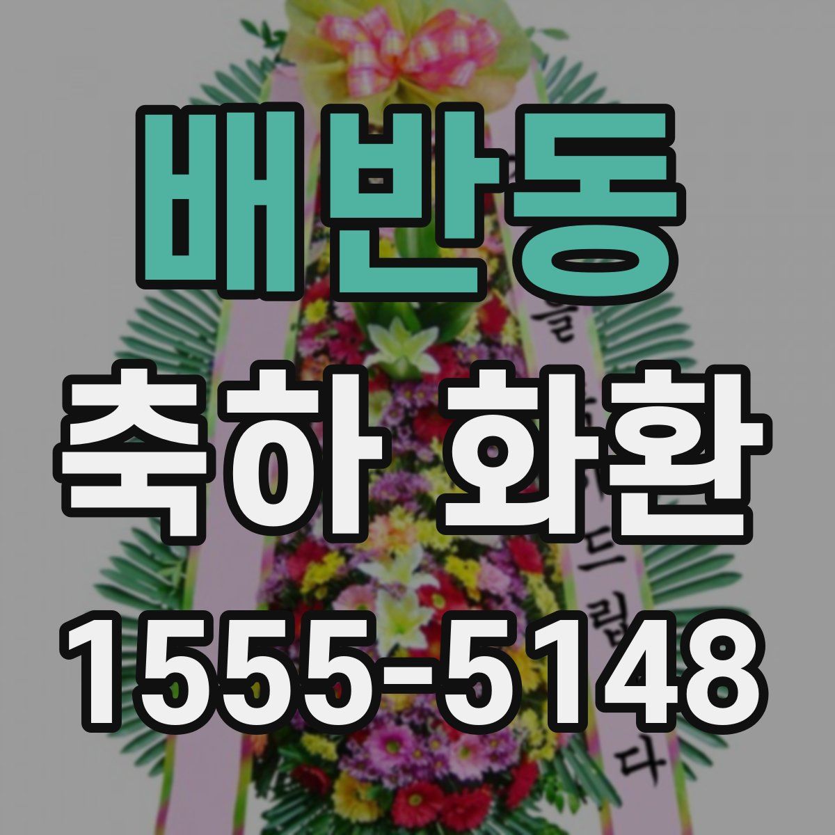배반동 축하 화환