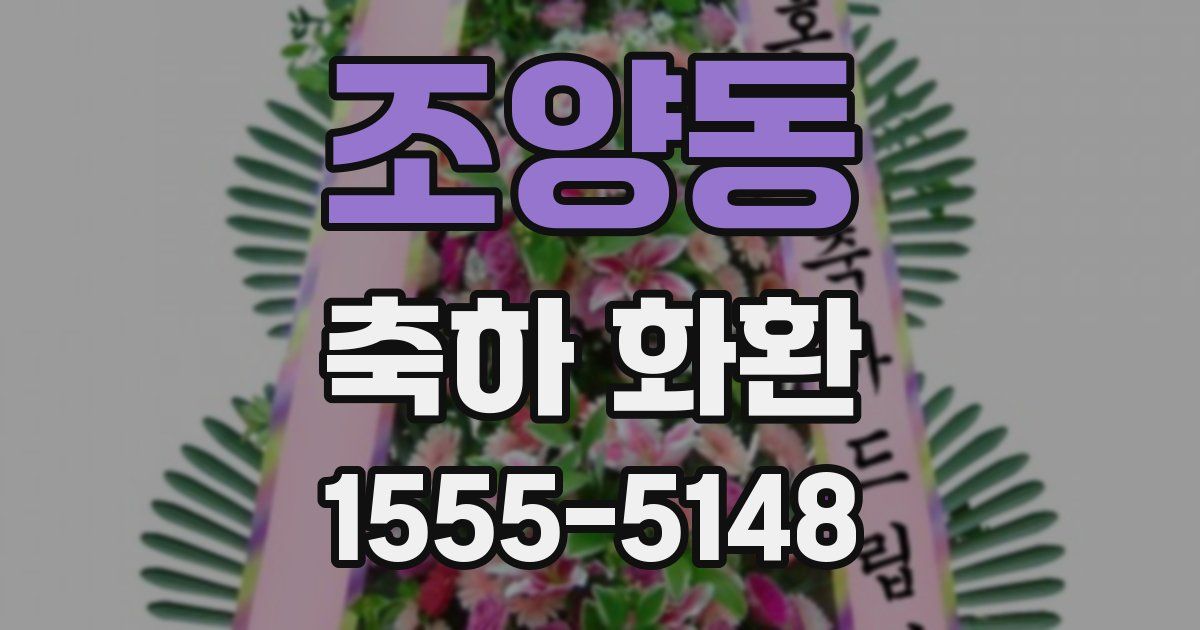 조양동 축하 화환
