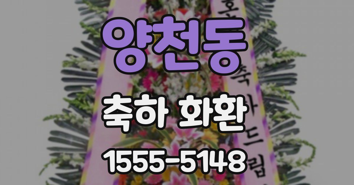 양천동 축하 화환