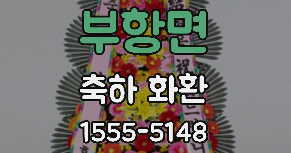 부항면 축하 화환