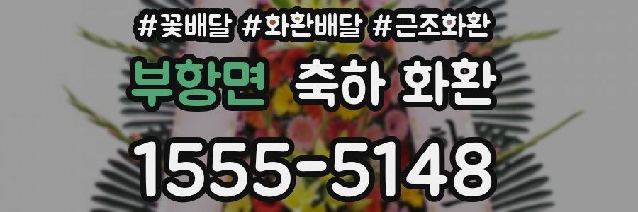 부항면 축하 화환