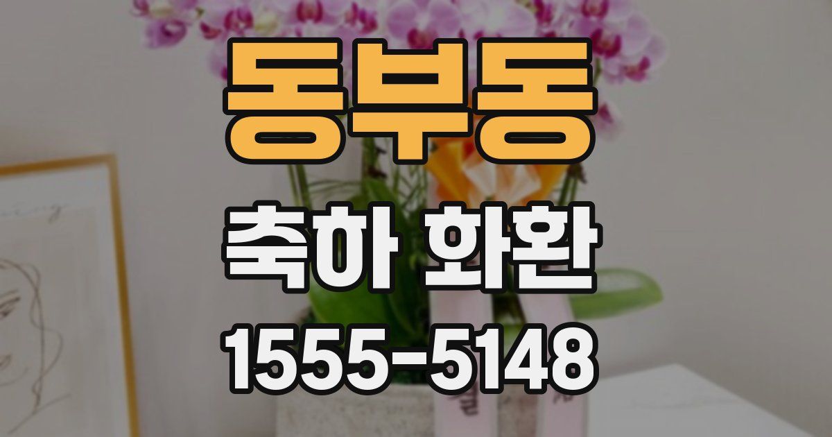 동부동 축하 화환