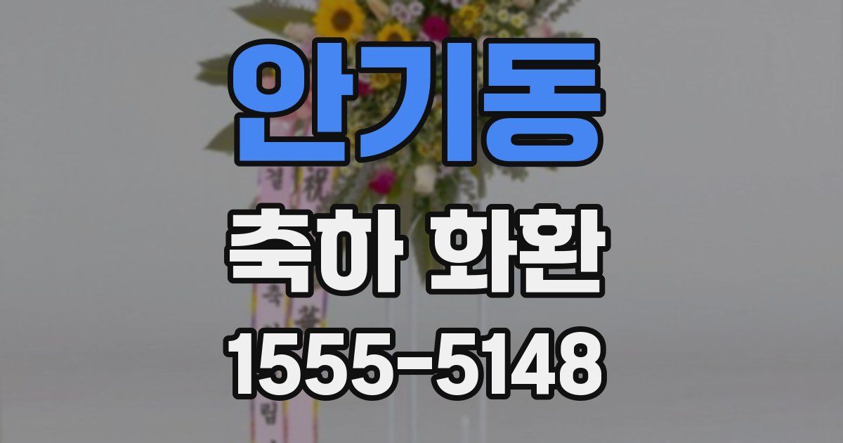 안기동 축하 화환