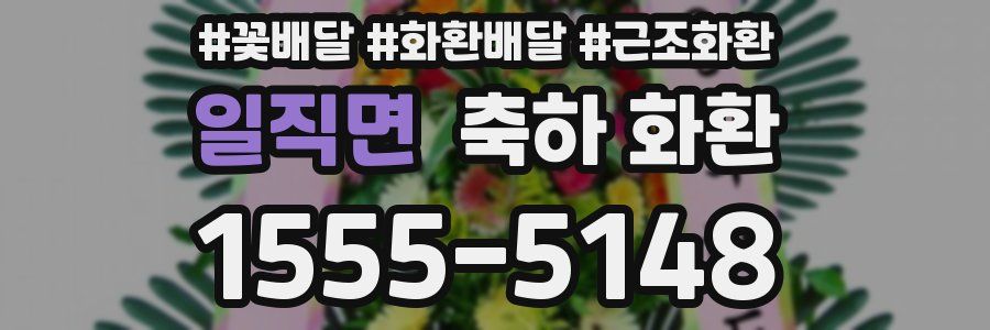 일직면 축하 화환