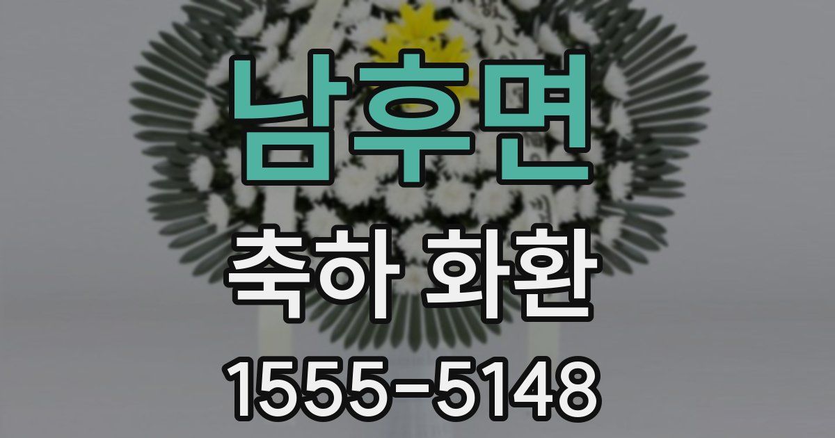 남후면 축하 화환