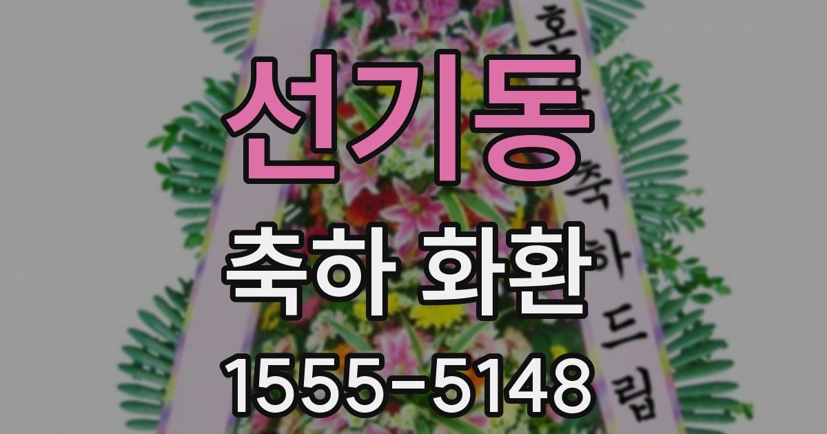 선기동 축하 화환