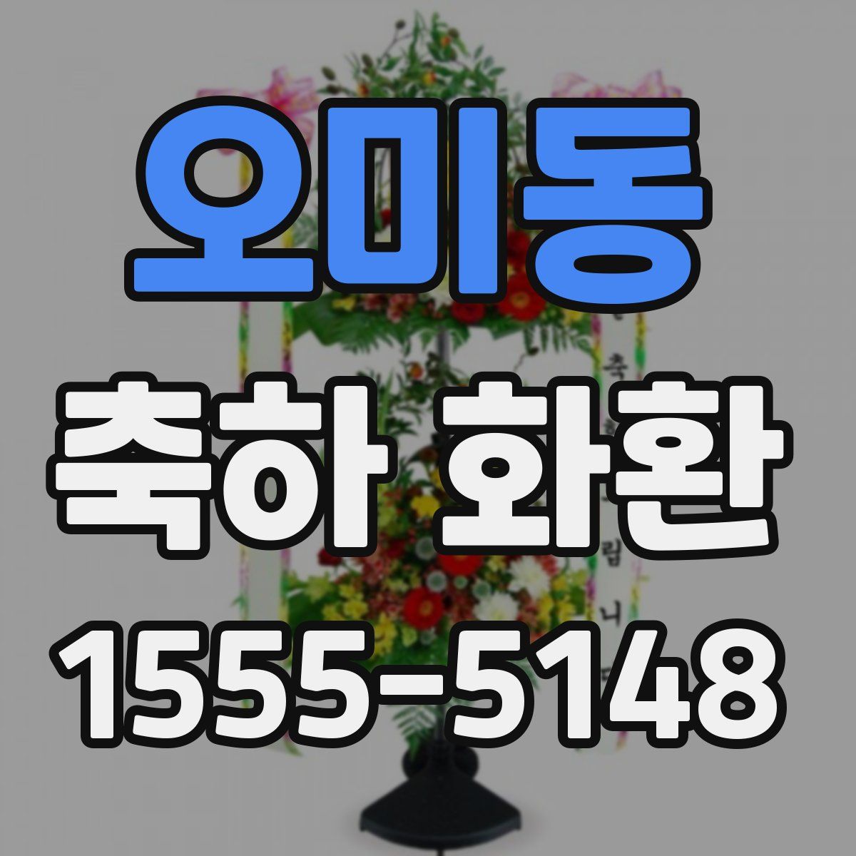 오미동 축하 화환
