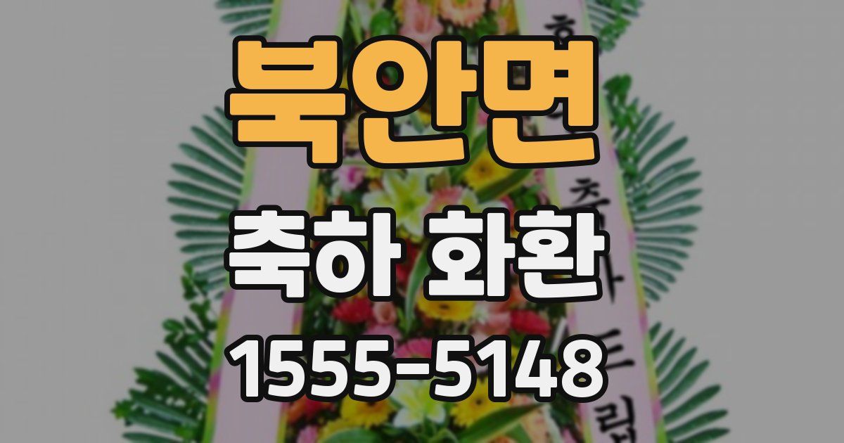 북안면 축하 화환