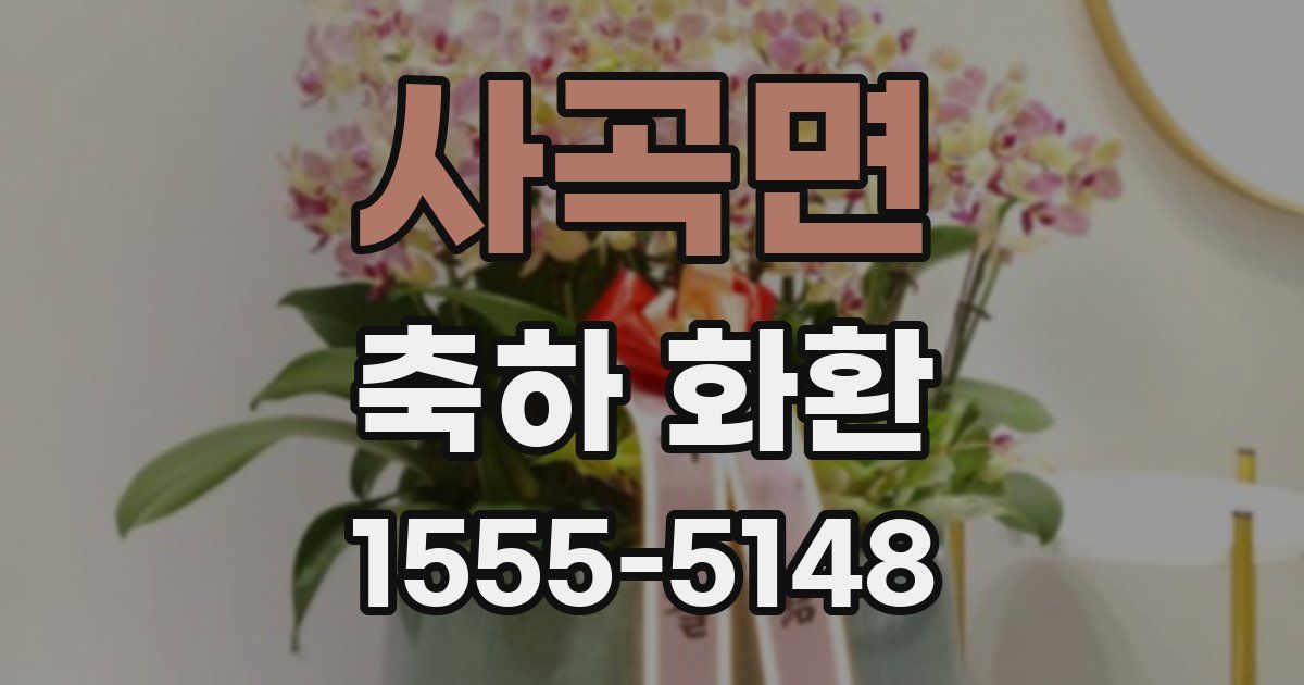 사곡면 축하 화환