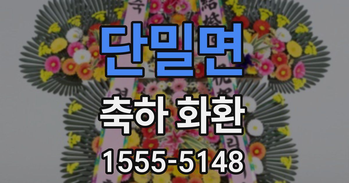 단밀면 축하 화환