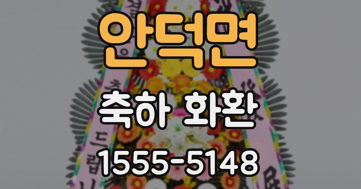 안덕면 축하 화환