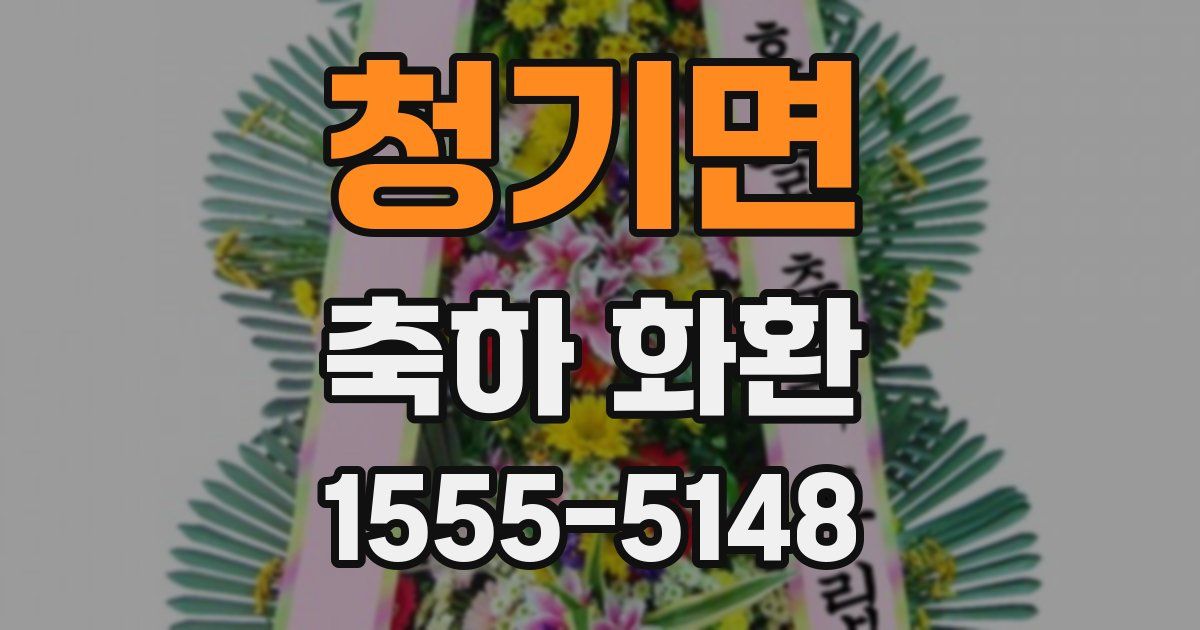청기면 축하 화환