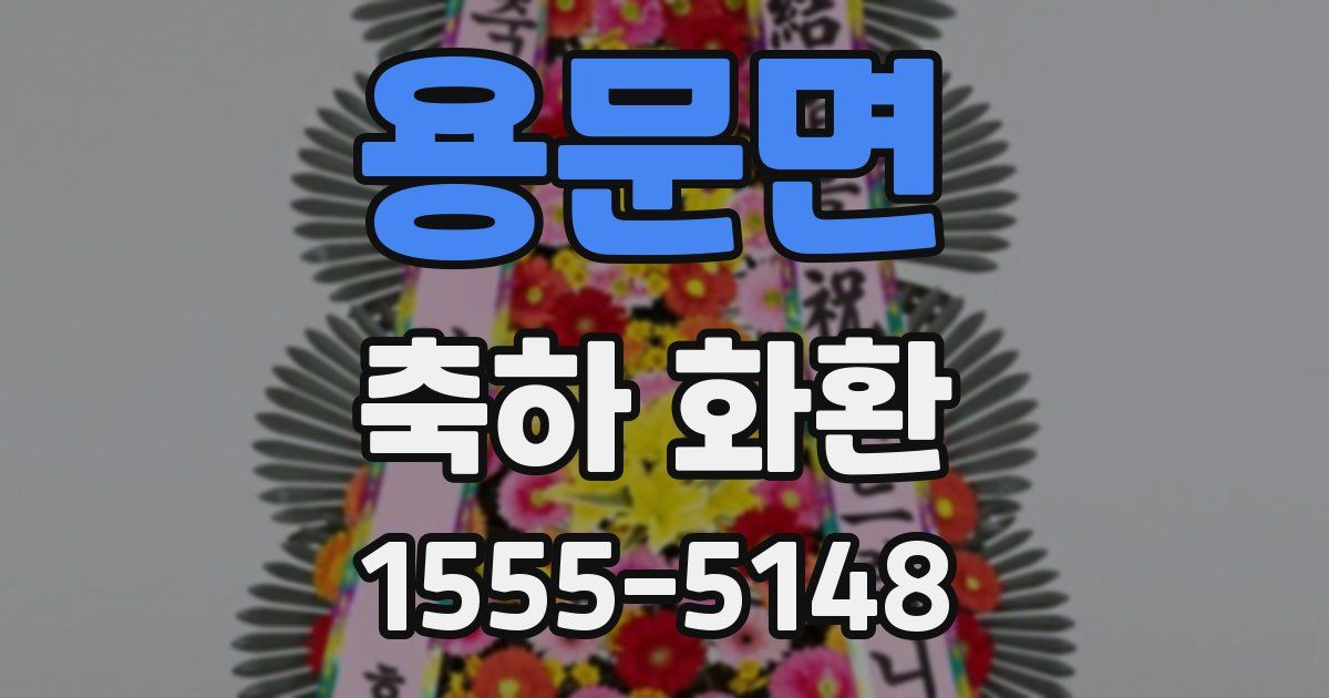 용문면 축하 화환