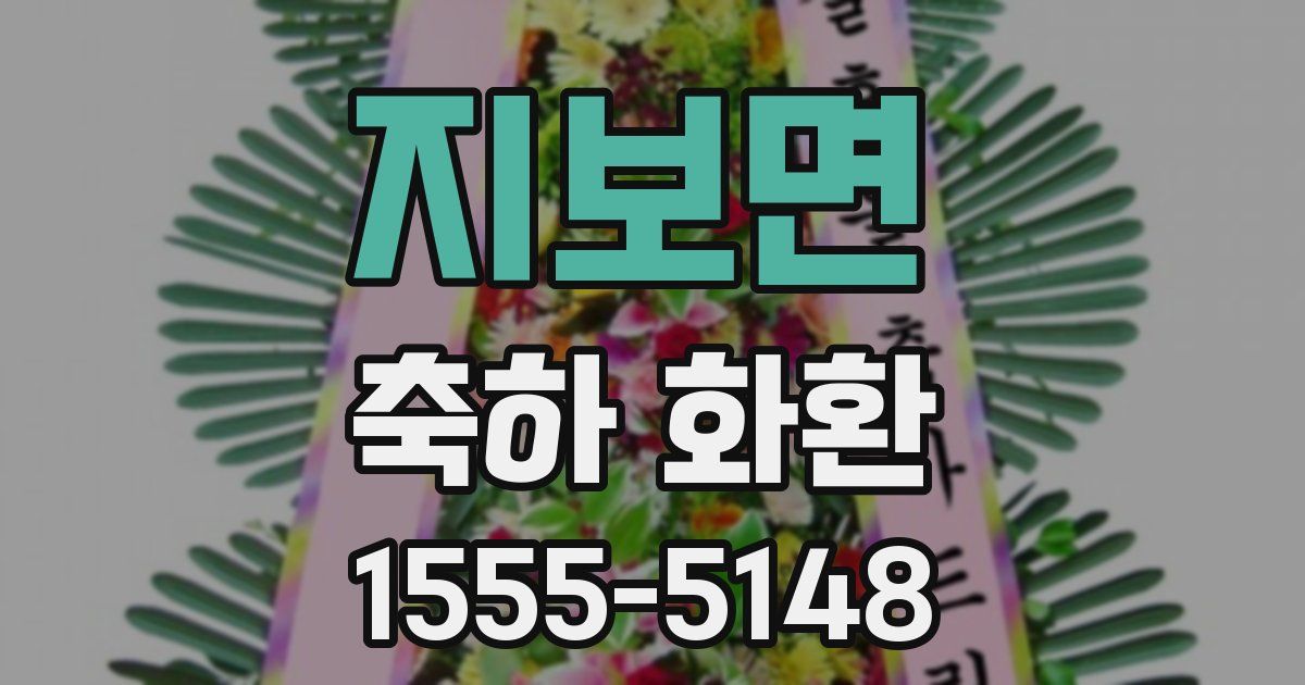 지보면 축하 화환