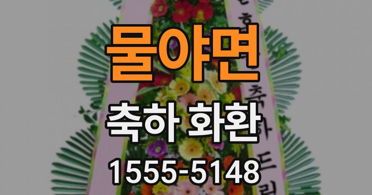 물야면 축하 화환