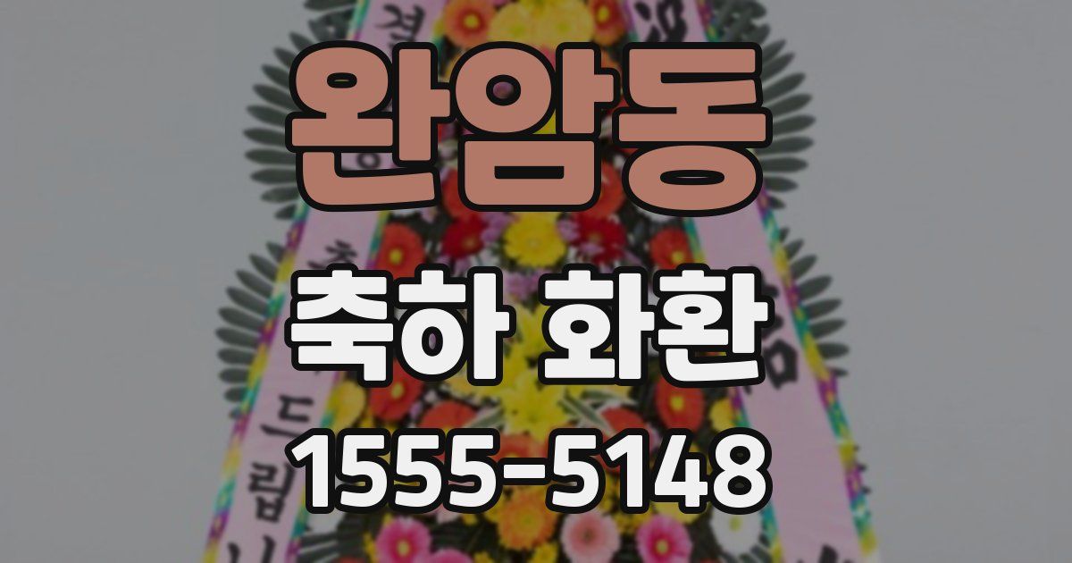 완암동 축하 화환