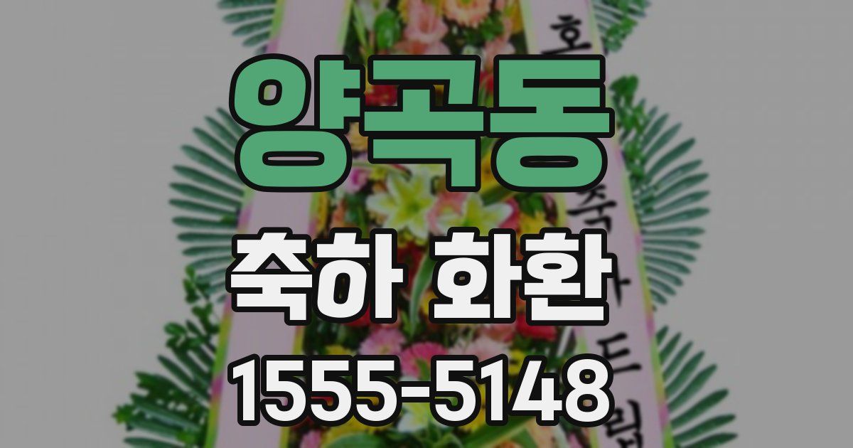 양곡동 축하 화환