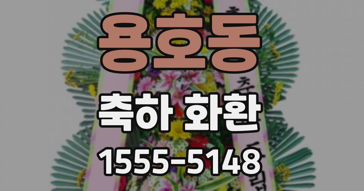 용호동 축하 화환