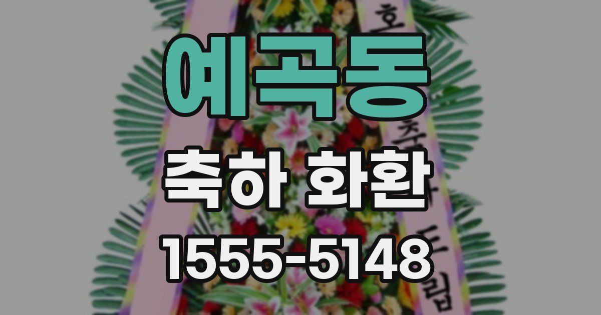 예곡동 축하 화환