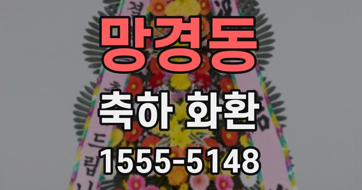 망경동 축하 화환