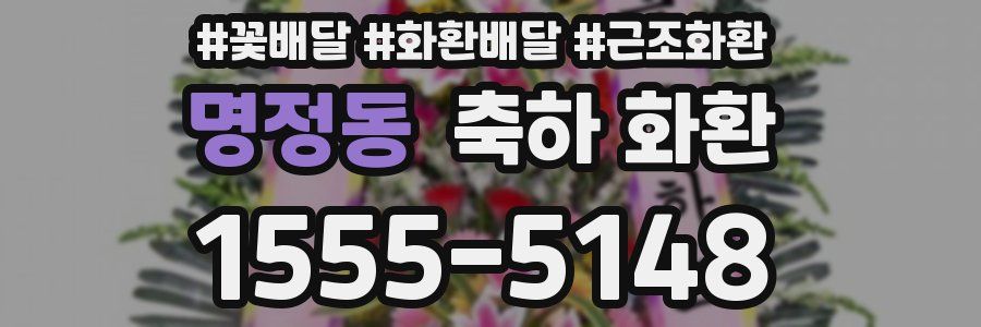 명정동 축하 화환