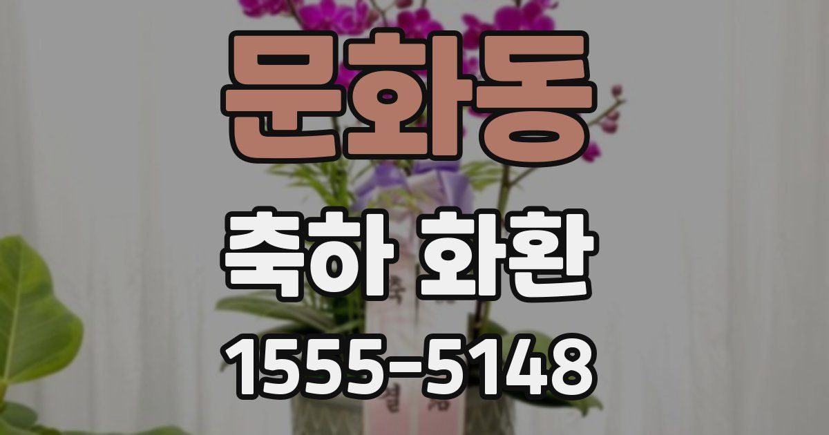 문화동 축하 화환