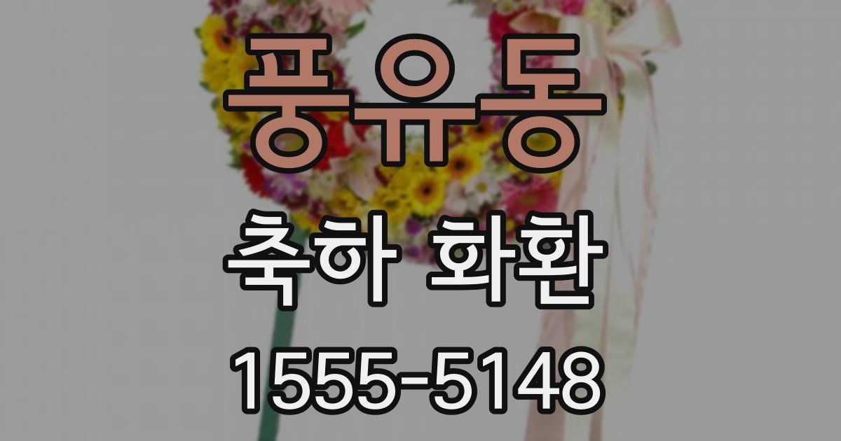 풍유동 축하 화환
