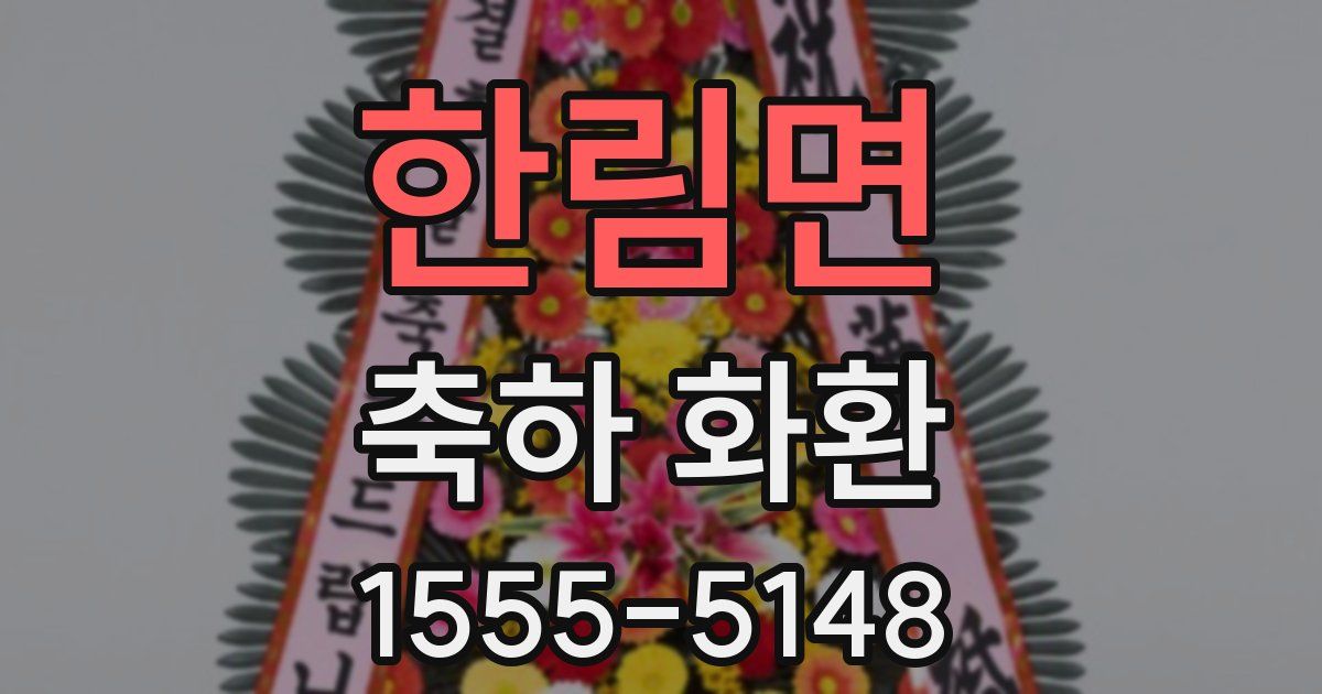 한림면 축하 화환