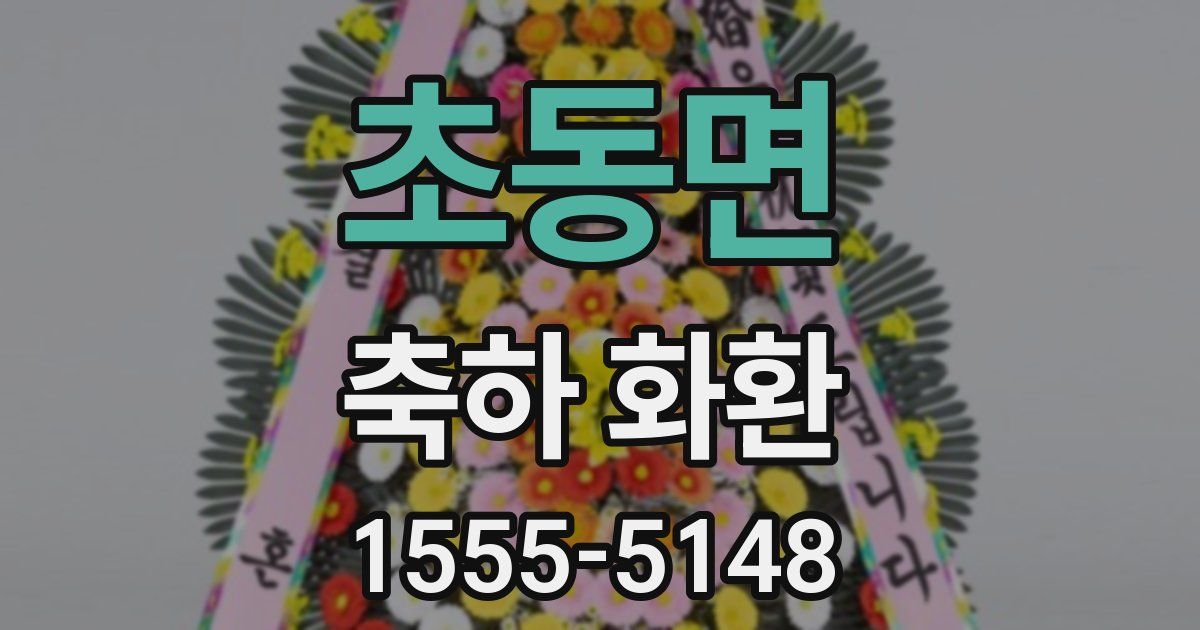 초동면 축하 화환