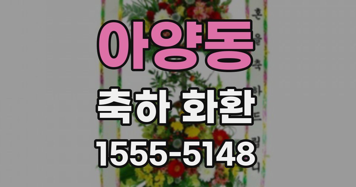 아양동 축하 화환