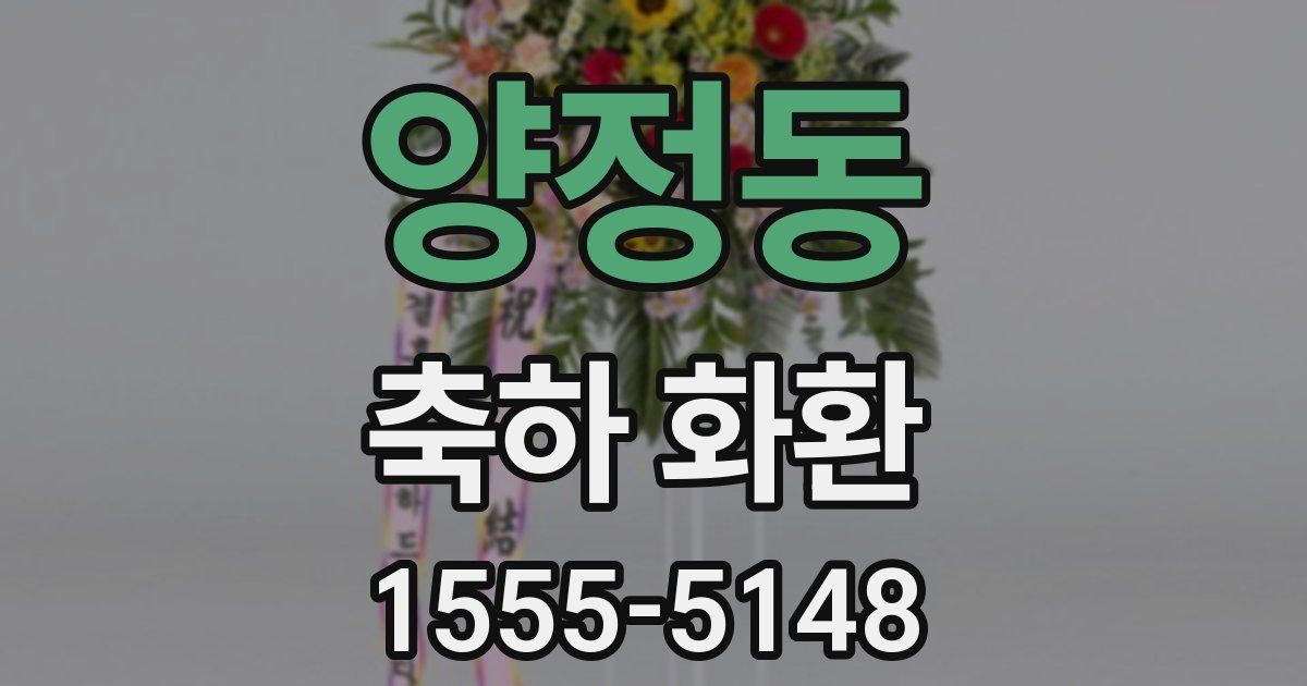 양정동 축하 화환