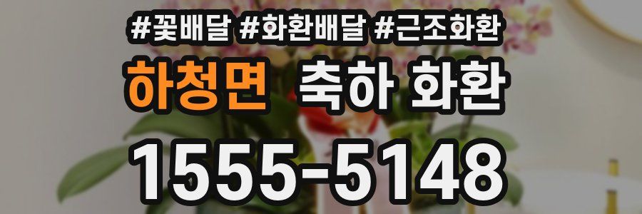 하청면 축하 화환
