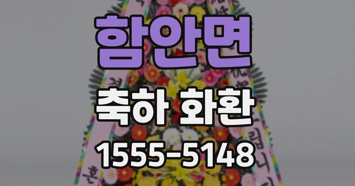 함안면 축하 화환