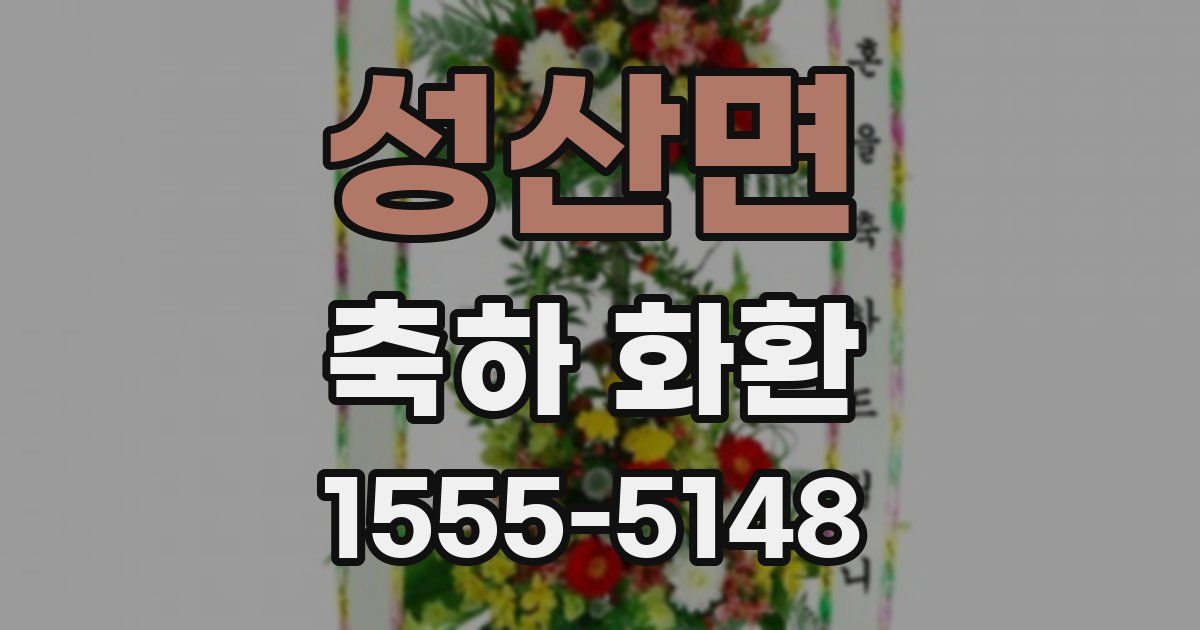 성산면 축하 화환