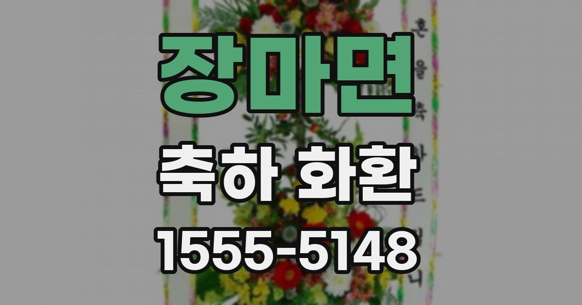 장마면 축하 화환