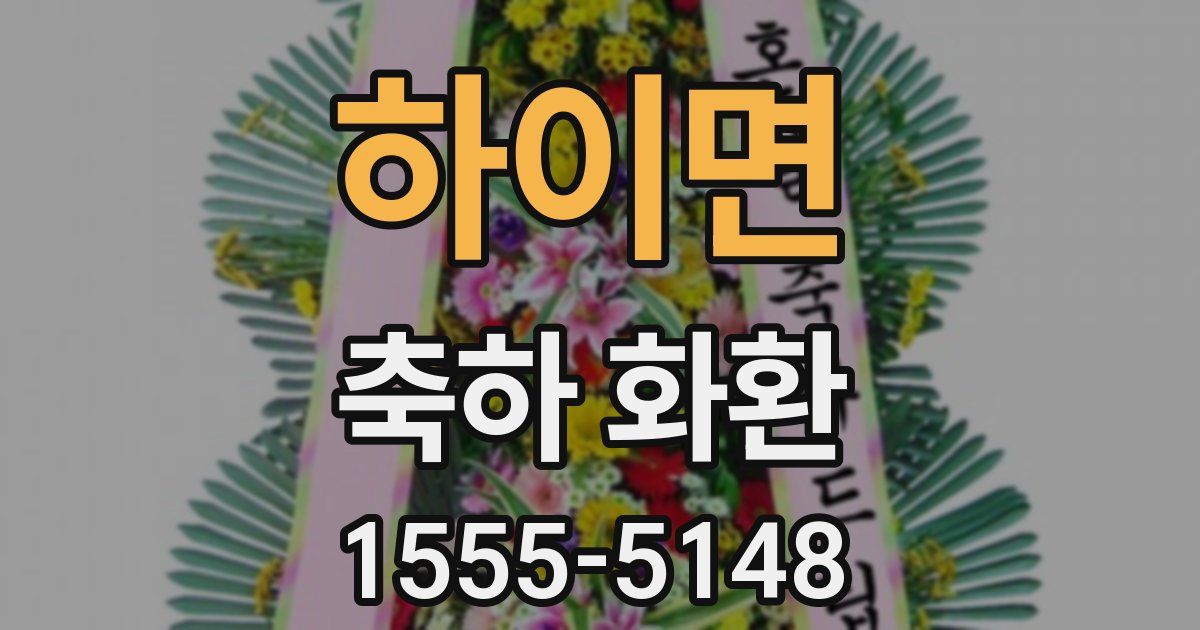 하이면 축하 화환