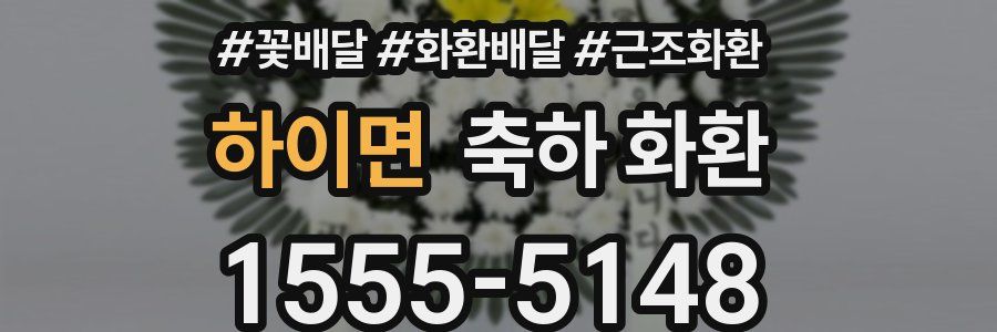 하이면 축하 화환