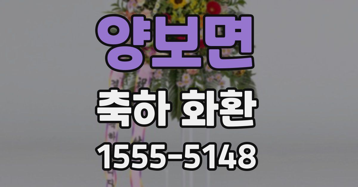 양보면 축하 화환